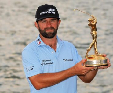 Cameron Young wins Players Championship in Florida as leader Ludvig Åberg hits in the water twice