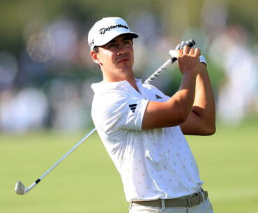 PONTE VEDRA BEACH, FLORIDA - MARCH 14: Michael Thorbjornsen of the United States hits his second shot on the 16th hole during the third round of THE PLAYERS Championship 2026 at THE PLAYERS Stadium course at TPC Sawgrass on March 14, 2026 in Ponte Vedra Beach, Florida. (Photo by David Cannon/Getty Images)