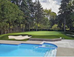 A backyard green is every golfer's dream.