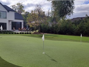 A backyard green is every golfer's dream.