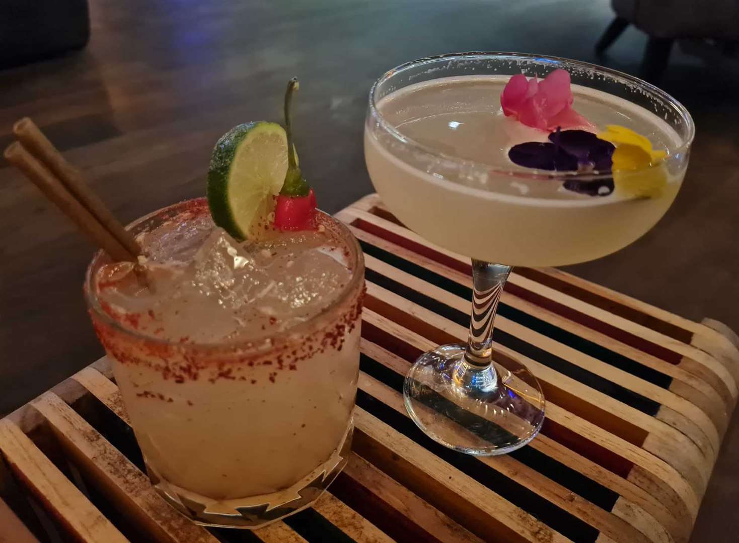 The Maeun and K-Pop Martini were beautifully presented