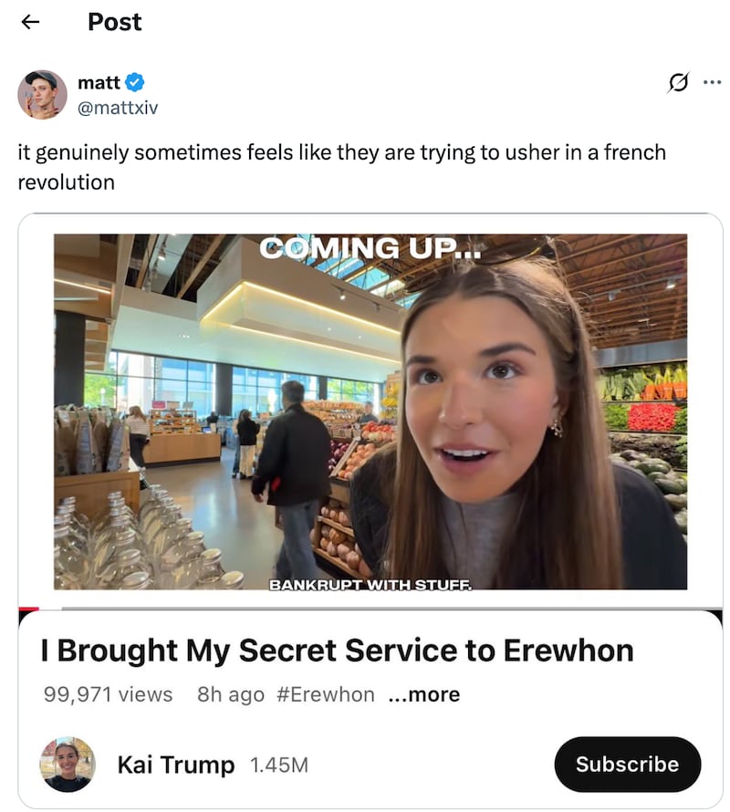 Screenshot of @Mattxiv's X post.