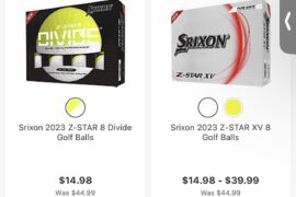 Crazy Deal on Srixon Z Star and Z Star XV Balls ($14.99)