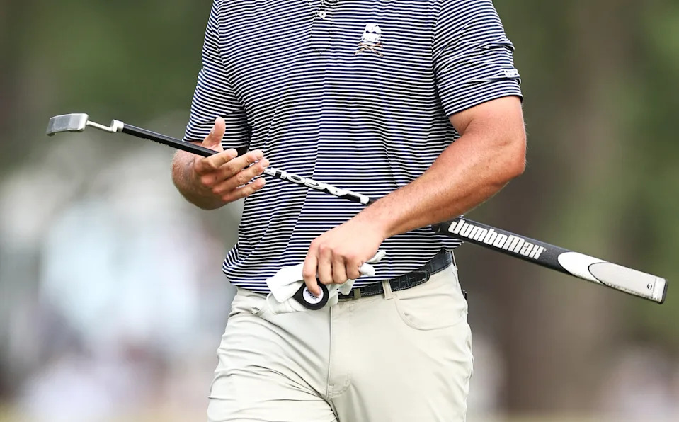 Bryson DeChambeau's putter close up