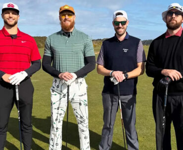 Travis Kelce Goes on Boys Golfing Trip After He and Taylor Swift Make Their Award Show Debut