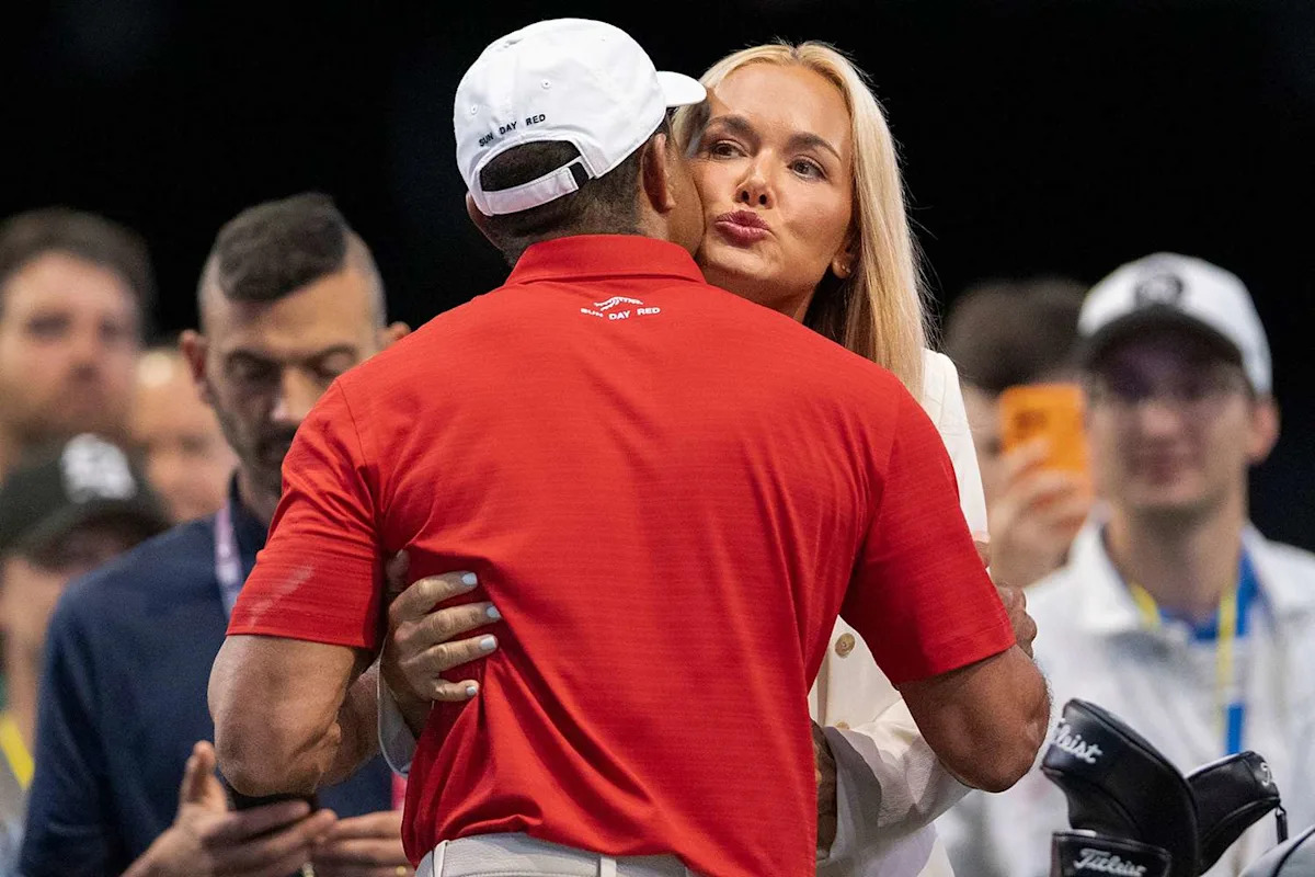 Tiger Woods Kisses Vanessa Trump Before His First Golf Competition in Over a Year