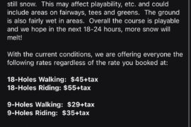 THIS is how you communicate course conditions