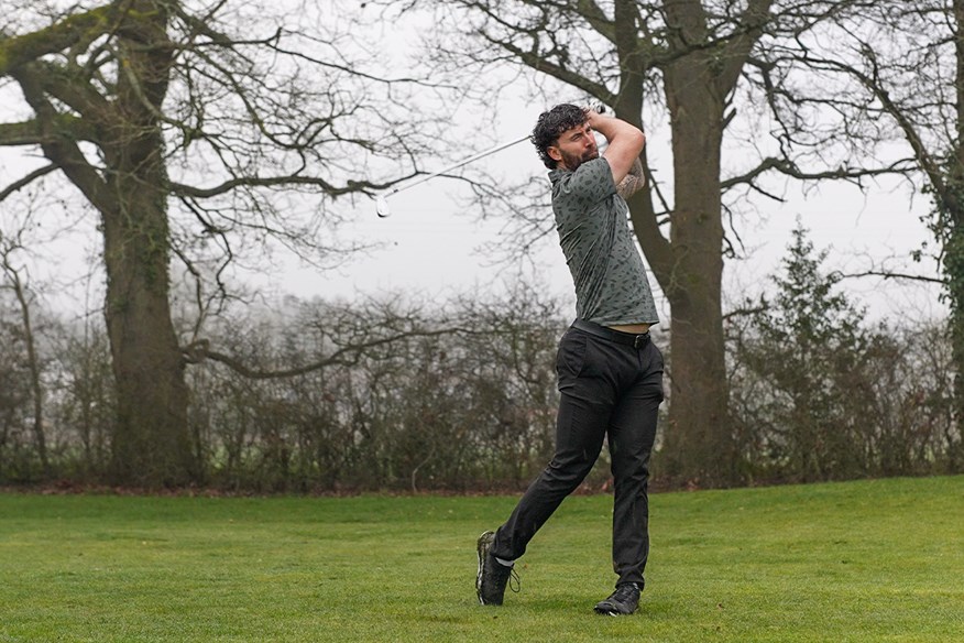 the ping i540 players' distance iron being hit at hever castle golf club in initial testing