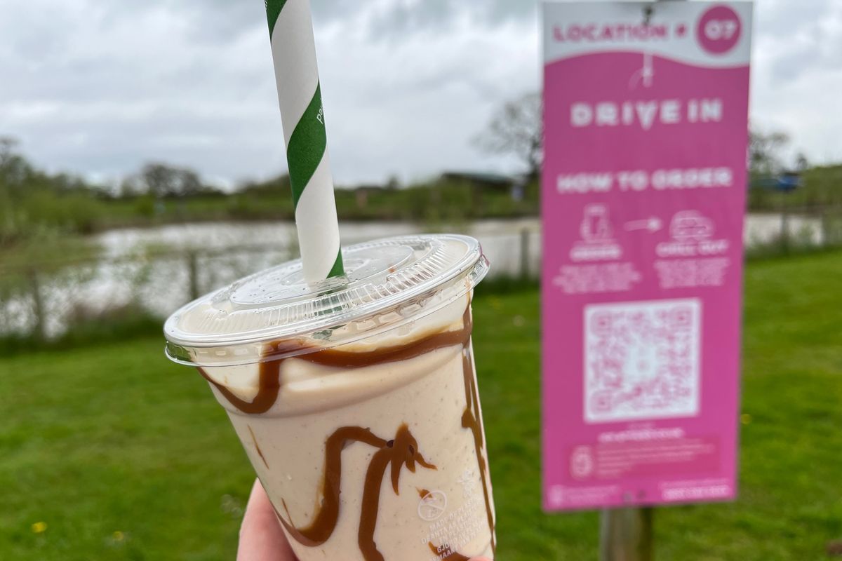 Treats get delivered to your car at The ice Cream Drive In