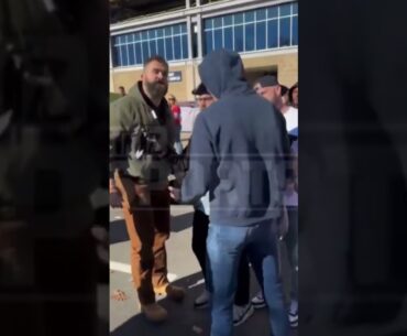 Jason Kelce pushed by Penn State fan during confrontation where Kelce smashed his phone via TMZ