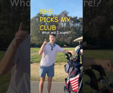 My lady picks my clubs!😨#golf