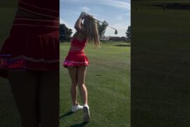 Amazing Golf Swing you need to see | Golf Girl awesome swing | Golf shorts | Claire He