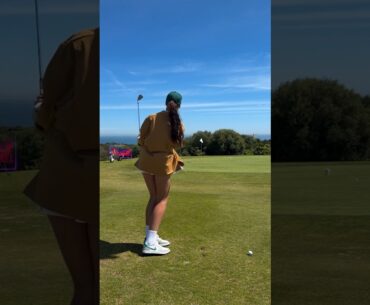 Amazing Golf Swing you need to see | Golf Girl awesome swing | Golf shorts |  Ekaterina Malakhova