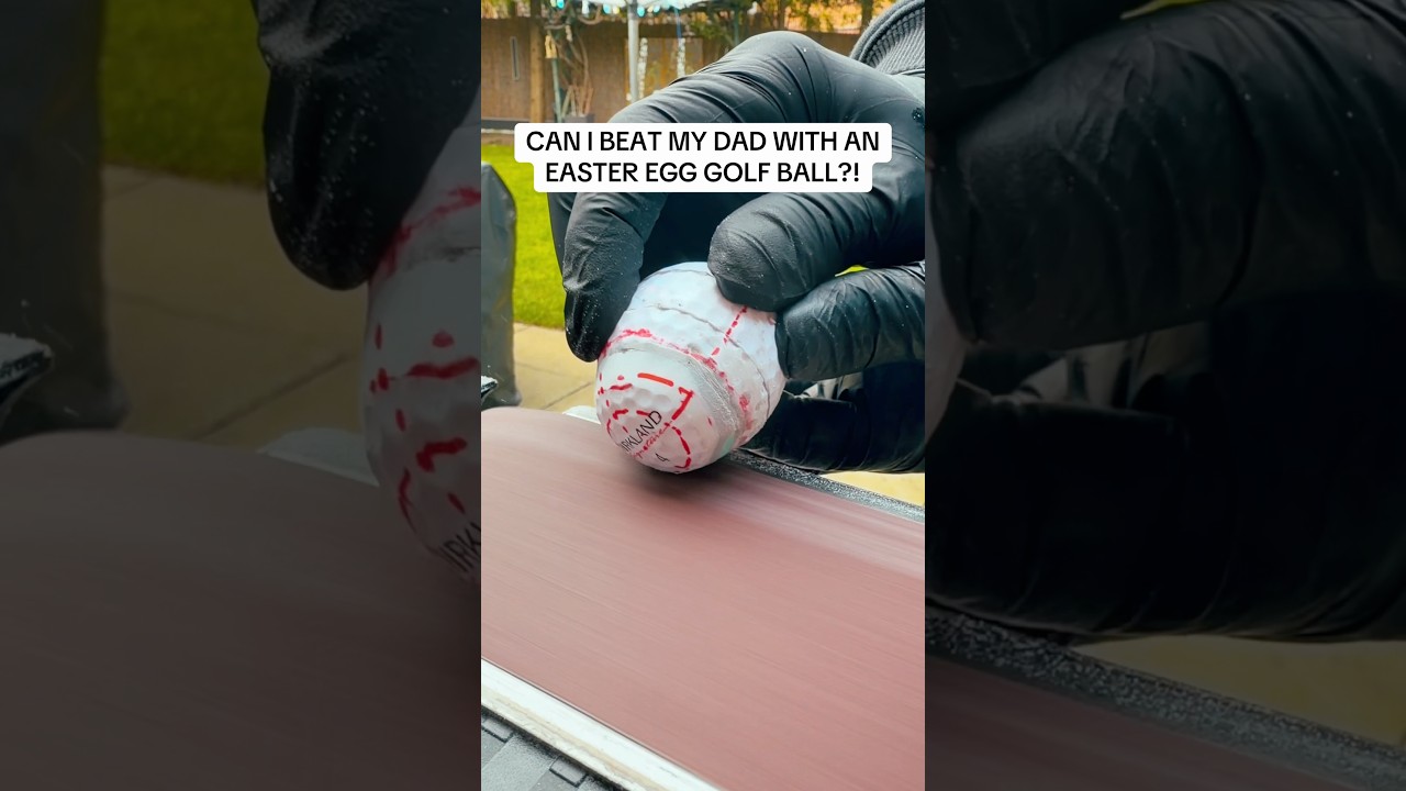 DIY EASTER EGG GOLF BALL?! Father VS Son Hard Par 4 DIY EASTER EGG GOLF BALL?! Father VS Son Hard Par 4