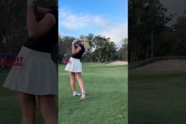 Amazing Golf Swing you need to see | Golf Girl awesome swing | Golf shorts | Antonia Harley
