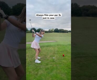 You never know 😂 #beginnergolfer #golfgirl #golfswing #par3