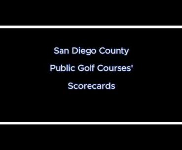 San Diego Golf Courses' Scorecards