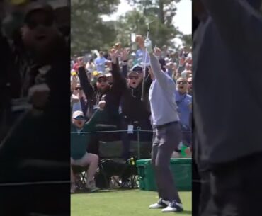 Hole-in-one for Justin Thomas on No. 2 at the Par 3 Contest. #themasters