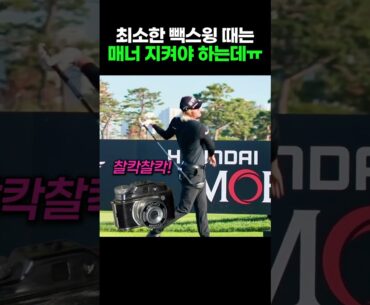 빽스윙때는 예의 지켜야 하는데 ㅠ #골프 #골프스윙