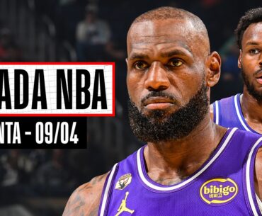 LEBRON JAMES doutrina em LAKERS vs. WARRIORS, com ajuda de Bronny - Rodada NBA 09/04