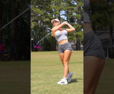 Amazing Golf Swing you need to see | Golf Girl awesome swing | Golf shorts | Kaelee Rene