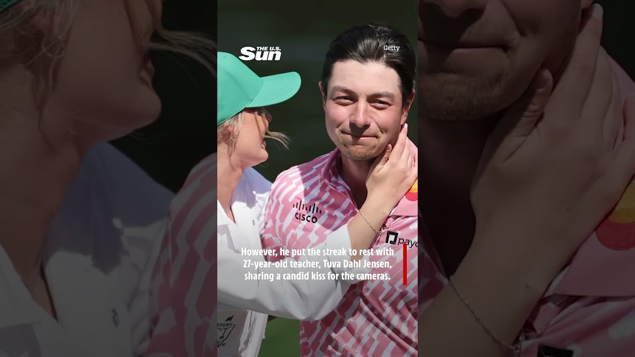 Famously-single golfer Viktor Hovland spotted kissing at Masters