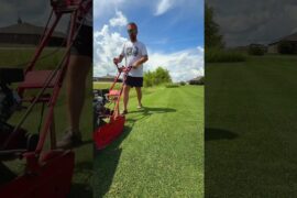 A nice beautiful mow! #lawn #grass #yard #golf #dad