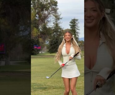 Amazing Golf Swing you need to see | Golf Girl awesome swing | Golf shorts