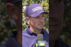 Jordan Spieth says he hit it better this year than in 2015 when he won the Masters.