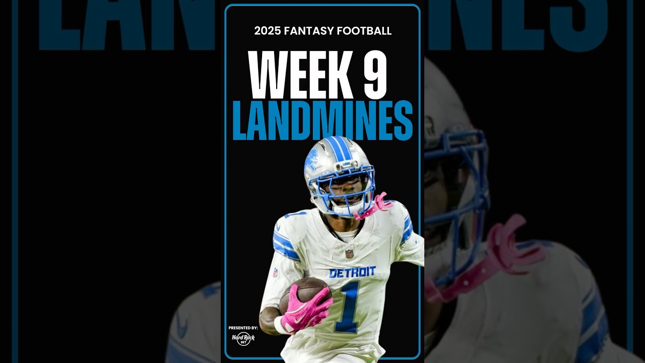 AVOID These 3 Landmines in Week 9 of Fantasy Football! #shorts