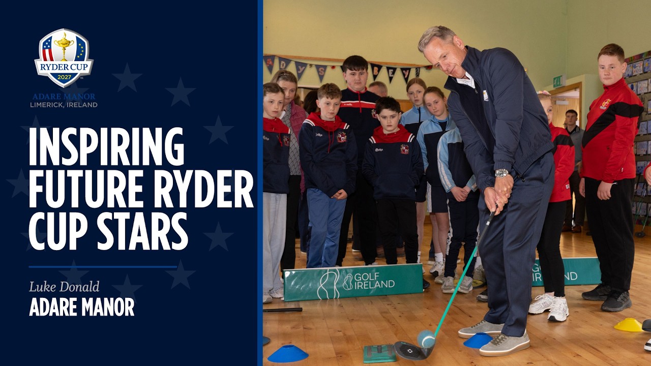 Luke Donald Takes the Ryder Cup to Local Limerick School Children | 2027 Ryder Cup