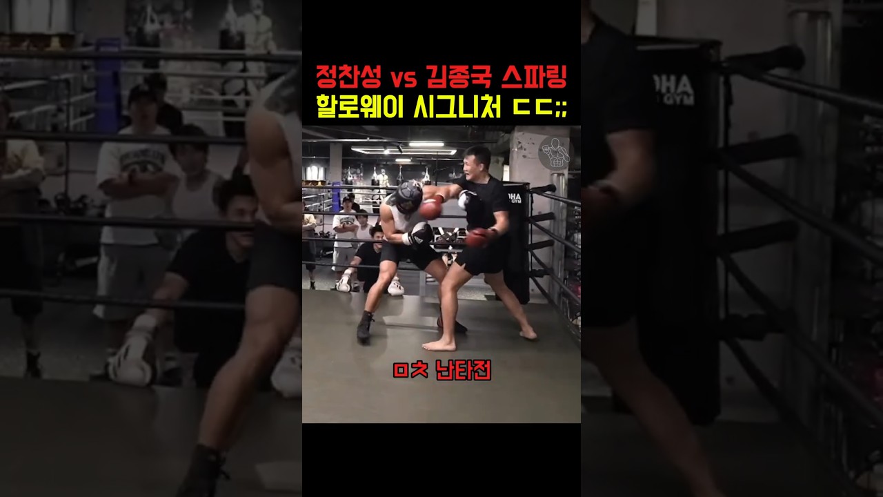 정찬성이랑 스파링하는 김종국인데 일반인 수준은 아닌거 같다..