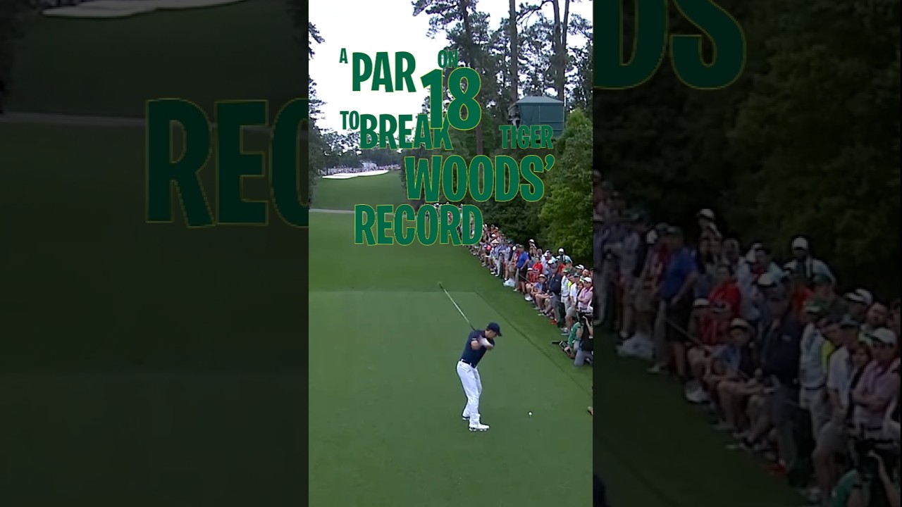 Tying Tiger's record to win the Masters 🏆#jordanspieth #themasters #tigerwoods