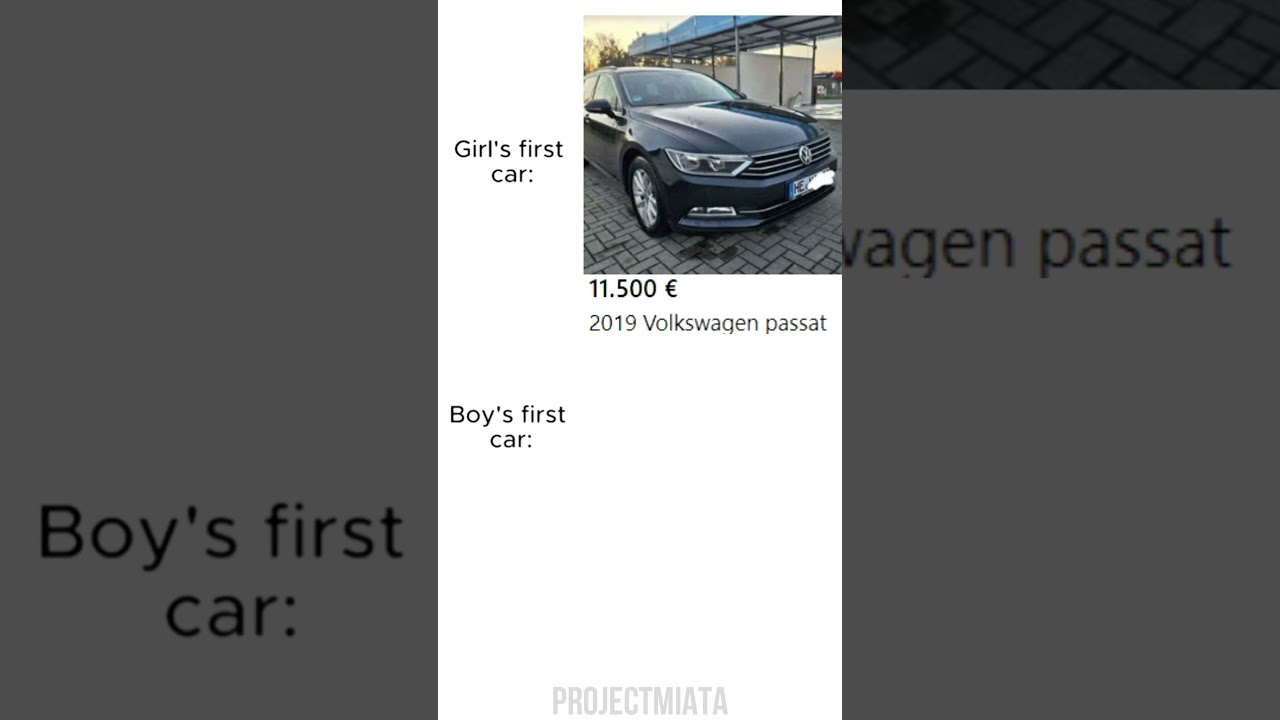 Girls vs Boys First Car 🧃🚗 Passat vs Golf