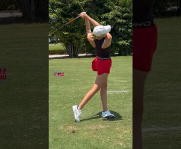Amazing Golf Swing you need to see | Golf Girl awesome swing | Golf shorts | Scarlett Schremmer