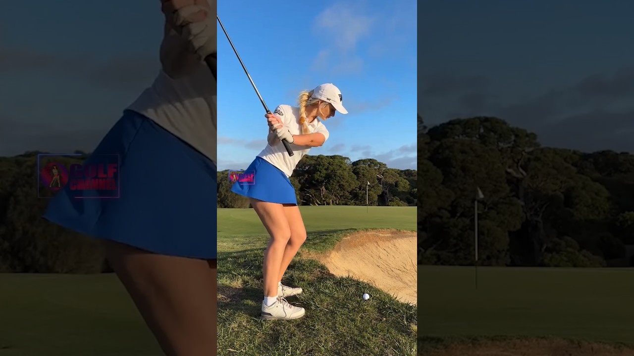 Amazing Golf Swing you need to see | Golf Girl awesome swing | Golf shorts | Grace Hallinan