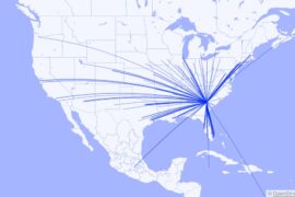 MAPPED: 239 Private Jets Departed Augusta on Final Day of the Masters
