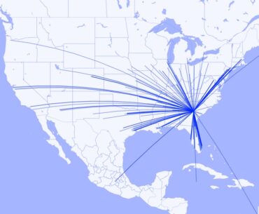MAPPED: 239 Private Jets Departed Augusta on Final Day of the Masters