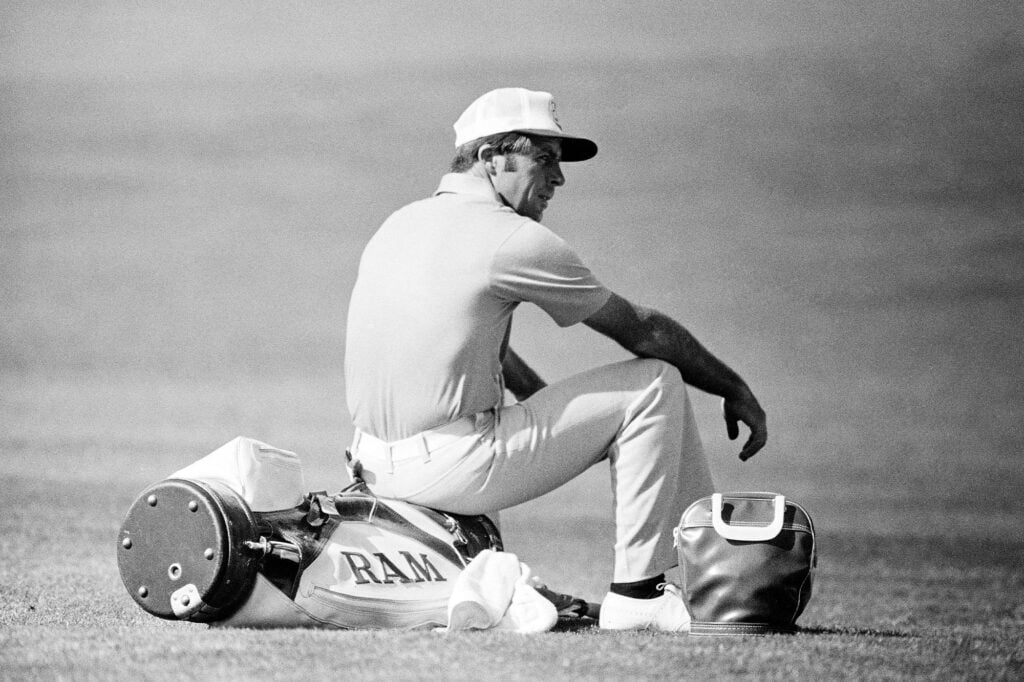 Gary Player of South Africa on the driving range before the final round in the 42nd Masters Tournament at Augusta National Golf Club on April 9, 1978 | Source Getty