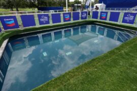 LPGA's first major sticks with tradition by adding a pool for the winner's leap at Chevron
