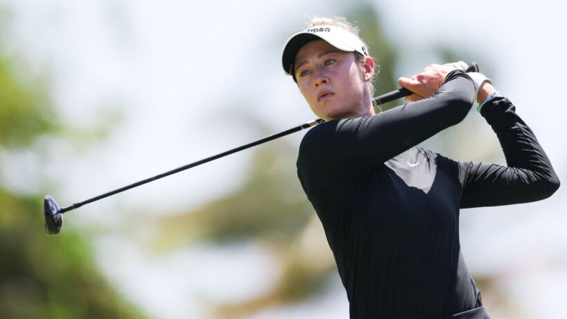 Nelly Korda fires 67, shares lead at LPGA in Mexico