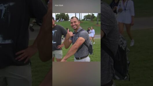 Nick Taylor's tee shot left a mark on this fan 😳 #shorts #golf #pgatour