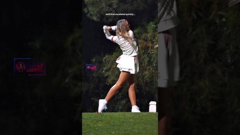Amazing Golf Swing you need to see | Golf Girl awesome swing | Golf shorts | Sara Michelle Winter