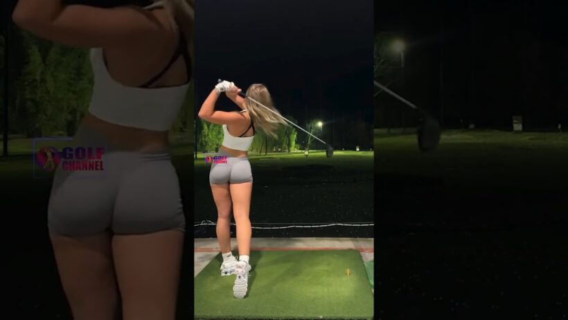 Amazing Golf Swing you need to see | Golf Girl awesome swing | Golf shorts | Antonia Harley