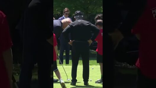 Trump Golfs With Student-Athletes on White House South Lawn #shorts