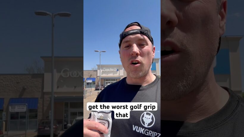 We went to Goodwill & Bought the Worst Golf Grip Ever #golf #golfer #golfswing #shorts #shortvideo
