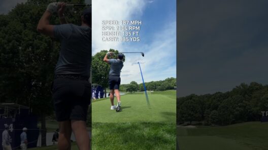 Rory McIlroy casually cruising at 188 mph ball speed.