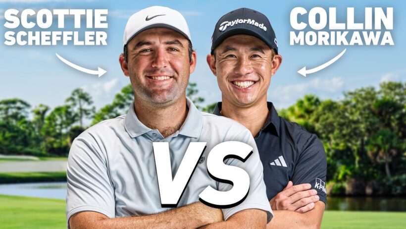 Scottie Scheffler vs. Collin Morikawa (but they have to hit fades only)