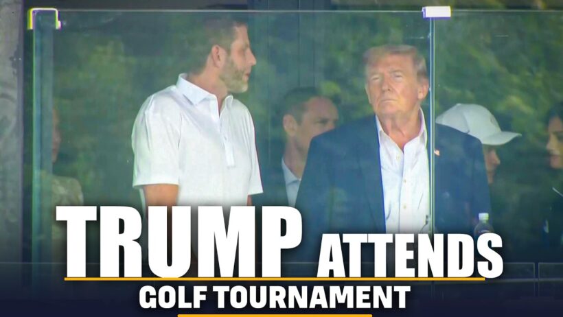 LIVE: US President Donald trump attends LIV Golf tournament in Washington DC