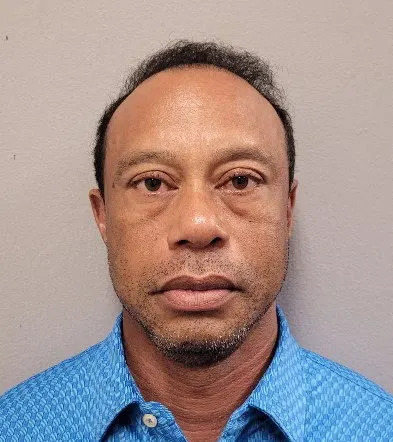 Tiger Woods’ mugshot from his March 27, 2026 DUI arrest. via REUTERS